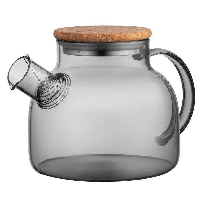 Чайник ARDESTO Iceberg, 1000мл, боросиликатное стекло, бамбук, сырой