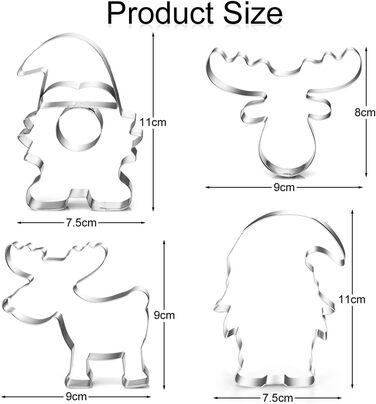 Різдвяні формочки для печива з 4 частин Epokus