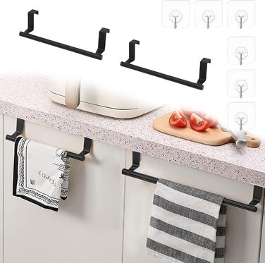 Тримачів для рушників з 6 гачками чорний AGGKY