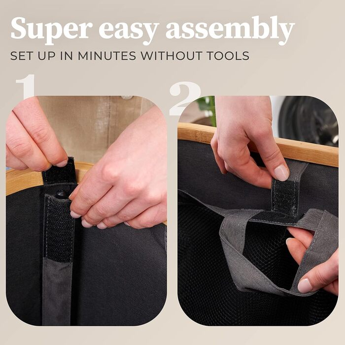 Кошик для білизни з кришкою, 2 відділення, 140 л HENNEZ