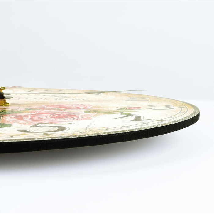 Безшумний настінний годинник Фіолетовий вінтажний, ретро дерев&39яний настінний годинник у стилі шеббі-шик Прикраса без цокання для вітальні, спальні, кухні, офісу 30 см (рожевий)