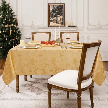 Маленька різдвяна скатертина 100 x 100 см, золото Romanstile
