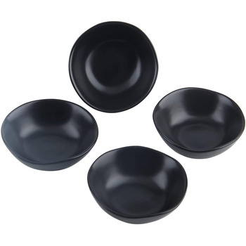 Керамічні тарілки для соусу 4 шт чорний XinHuiGY