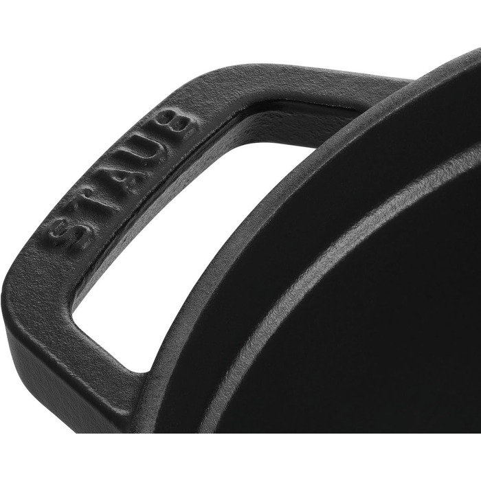 Чавунна жаровня/кокотниця STAUB, кругла, 8,35 л, функція Ароматичний дощ для оптимального зволоження, для всіх типів варильних поверхонь, включаючи індукційні та духові шафи, (чорна, 16 см)