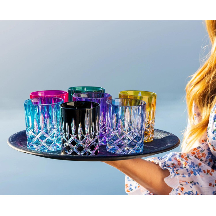 Кольорові келихи для віскі в індивідуальній упаковці, стакан для віскі з кришталевого скла, 295 мл, (чорний)