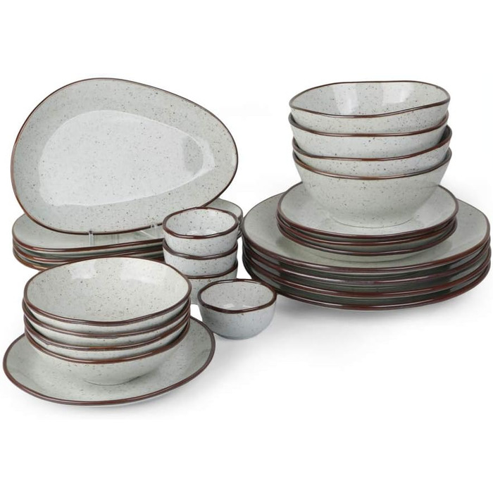 Арена Реактивный фарфор на 4 человека (24 шт. Сервиз ужина, песок)