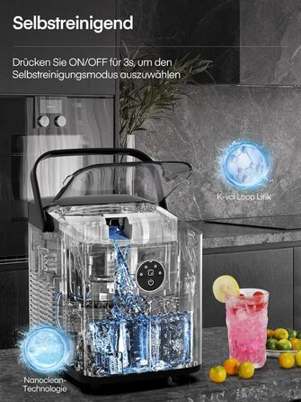 Льодогенератор 1,5 л 120 Вт чорний FOHERE