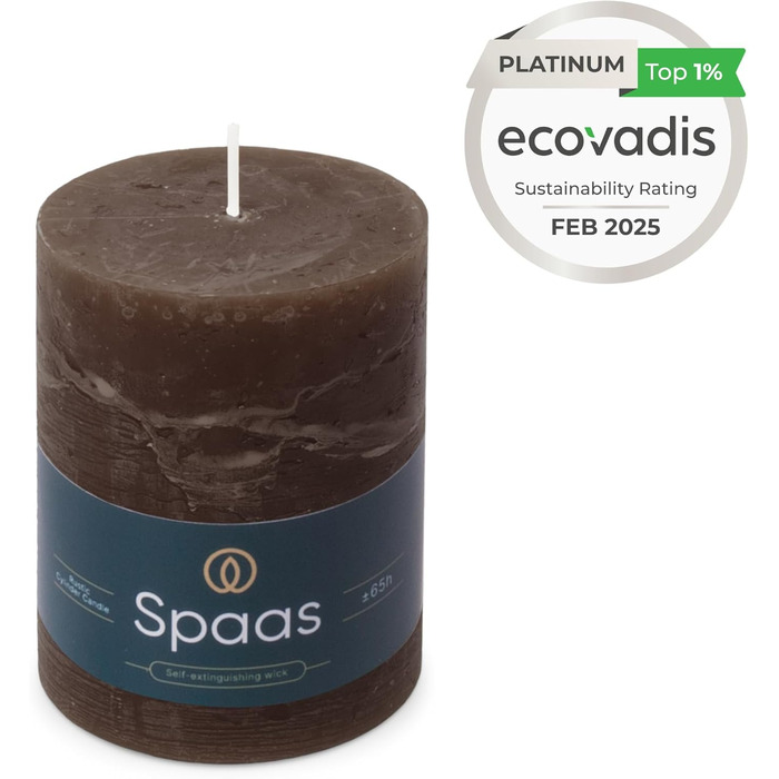 Свічки Spaas Rustic Pillar 80/110 мм 65 шт. - (темно-коричневі)