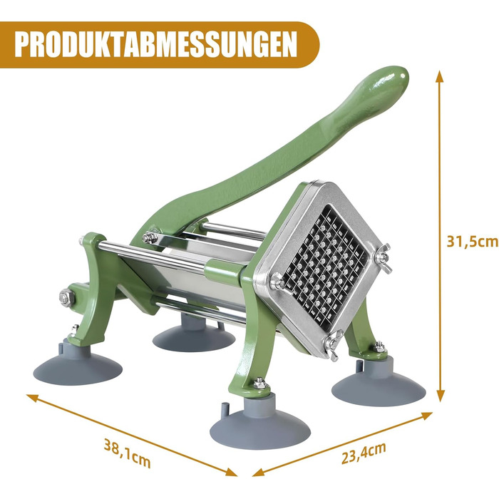 Апарат для нарізки картоплі фрі з 4 змінними лезами EasyVibe