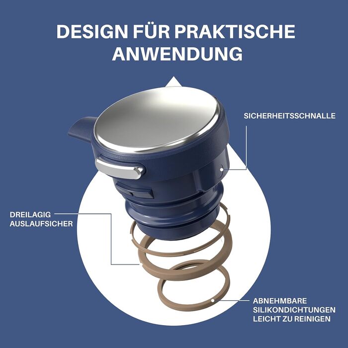 Термос-кавник 2 л, синій Ideus