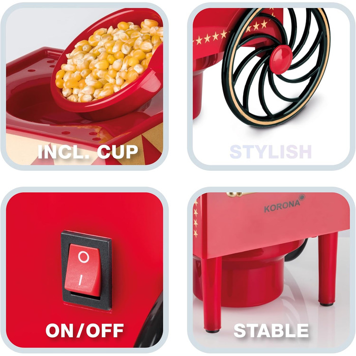 Машина для цукрової вати Korona 41200, пластик (машина для попкорну)