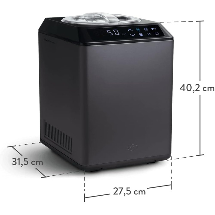 Морожениця та йогуртниця 2 в 1 з самоохолоджуючим компресором 2,5 л Springlane