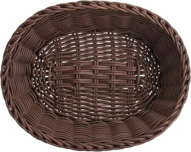Багатоцільовий кошик, підходить для готелів і громадського харчування, овальний, приблизно 32 x 23 x 7 см, коричневий Saleen