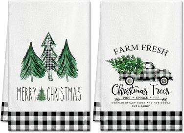 Набор из 2 рождественских кухонных полотенец 45 x 65 см, набор G Ohok