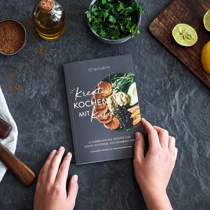 Кухонный комбайн 1000 Вт, 1,5 л, вкл. 4 режущих диска Springlane Kitchen