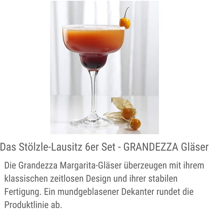 Коктейльні чаші Stlzle Lausitz Grandezza 240 мл / Набір з 6 келихів для мартіні/Келихи для аперитиву/Cosmopolitan Келихи Посудомийна машина безпечна та ударостійка (коктейльні чаші)
