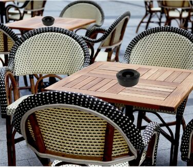 Пепельница 6 шт 10,5 см черная Generisch