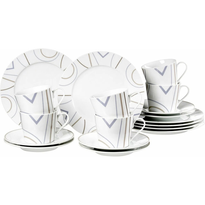 Кавовий сервіз на 6 персони, 18 предметів, білий GRAPHICS Ritzenhoff & Breker