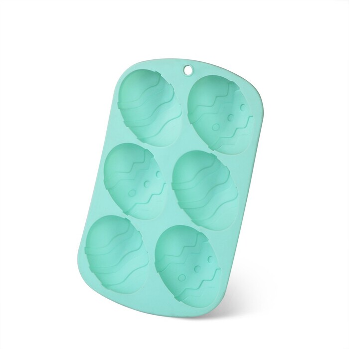 Форма для випічки Fissman 6 кексів пасхальне яйце 26x17x3,2 см (6702)