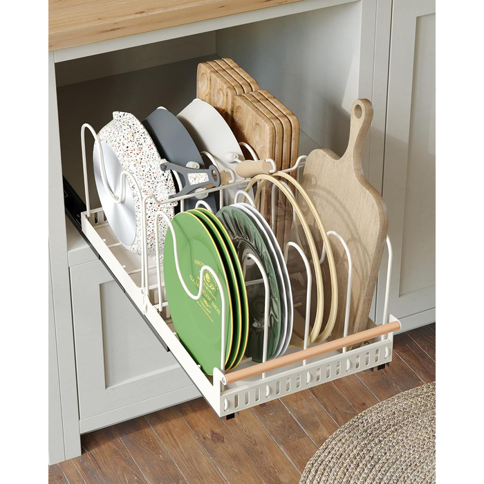 Підставки для посуду з 10 роздільниками білий NETEL