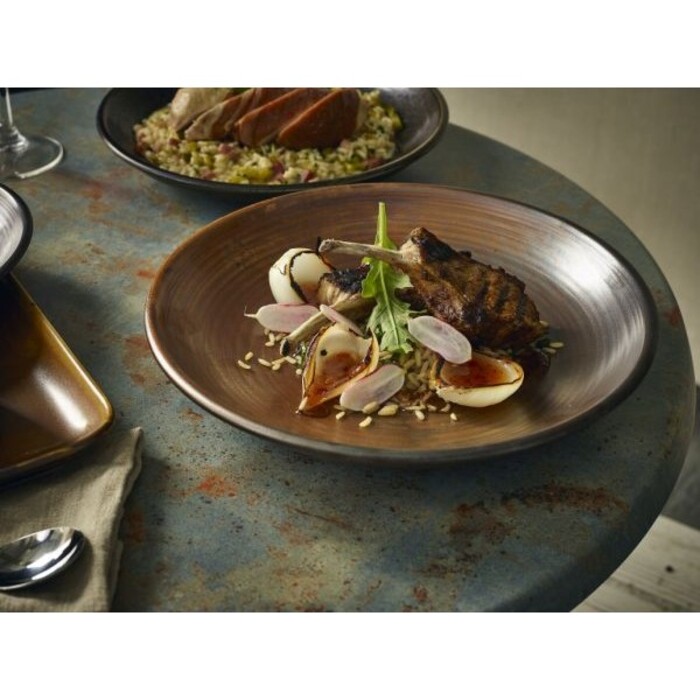 Тарелка глубокая 28 x h 5  см, Terra Porcelain Rustic Copper, GenWare