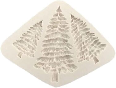 Силіконова форма HUANIZI 3D у формі ялинки, ялинки, фондан, прикраса для торта, маленькі силіконові форми для випічки, сірі