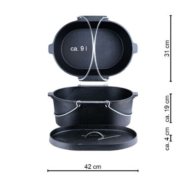 Форма для хліба з чавунного казана 42 x 31 см. Santos