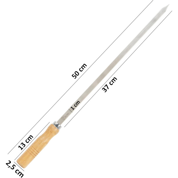 Шампуни для барбекю BBQ-Toro з нержавіючої сталі з дерев&39яною ручкою (10 шт.) 54 см е, набір шампурів гриль, шампури гриль Мангал шашлик, гриль, гриль Аксесуари для гриля, шашлик з м&39яса (сувлакі)