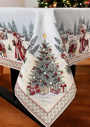 Скатертина на Різдво та Новий рік 140 x 140 см Home of Christmas