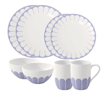 Набір столового посуду на 2 персони, 8 предметів, синій Fleur Villeroy & Boch