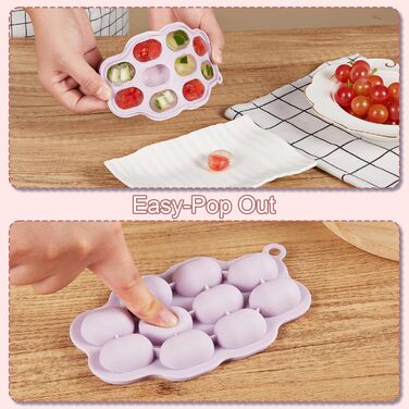 Набір силкіконових ніблерів для дітей та формочки для морозива btrfe