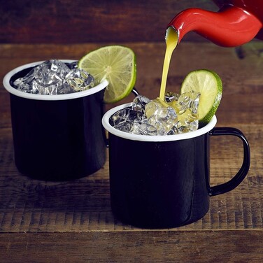 Кухоль 360 мл чорний емальований, GenWare