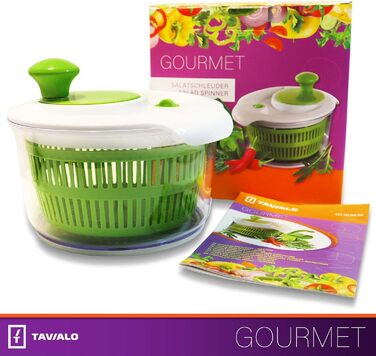 Сушарка для салату маленька 2,6 л з кришкою, Tavialo
