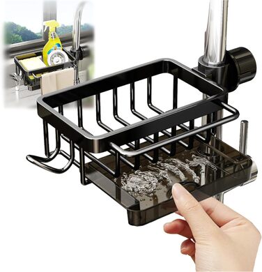 Органайзер для раковини та губки, чорна GCFTIFF