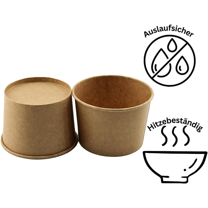 Набор бумажных стаканчиков для мороженого 100 шт. 500 мл Enpack