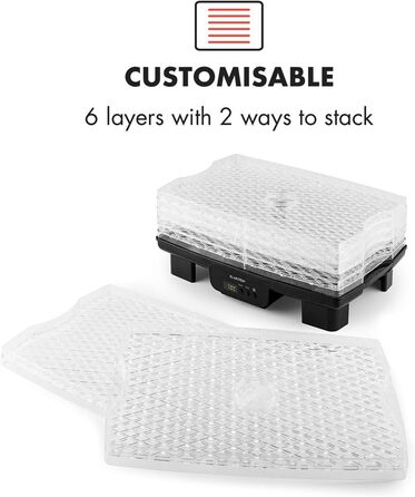 Дегідратор на 6 полиць, 550 Вт, чорний Bananarama Klarstein