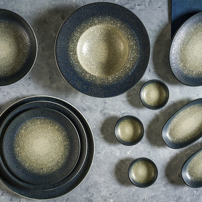 Блюдо овальное 31*24 см, синее, Arctic Moove, GenWare