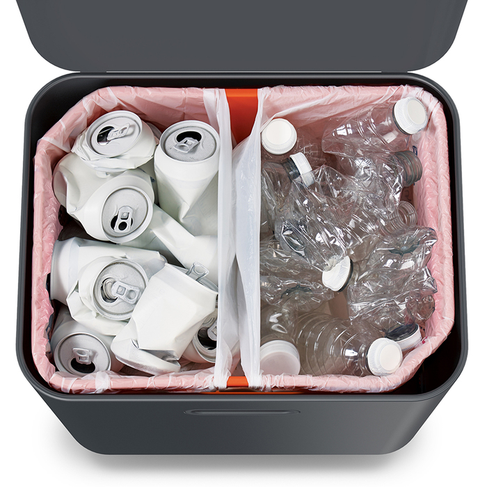 Контейнер для сміття з двома баками 60 л білий Totem Compact Joseph Joseph