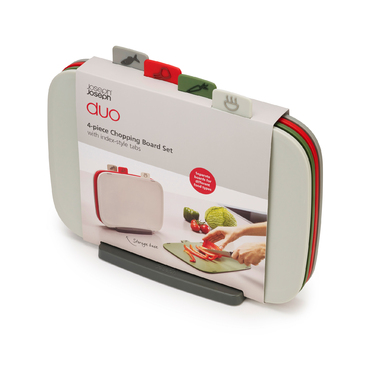 Набір обробних дощок, 4 предмета різнокольоровий Duo Joseph Joseph