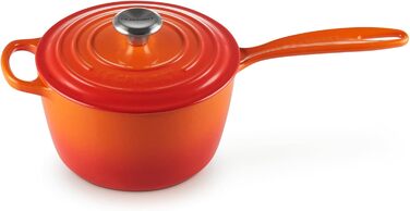 Чавунний сотейник Ø 18 см, 1,8 л з кришкою, полум'яно-червоний Signature Le Creuset