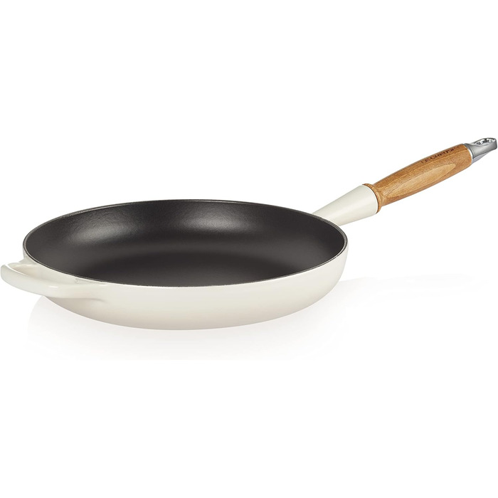 Сковорода чавунна 28 см з дерев'яною ручкою, кремовий Signature Le Creuset
