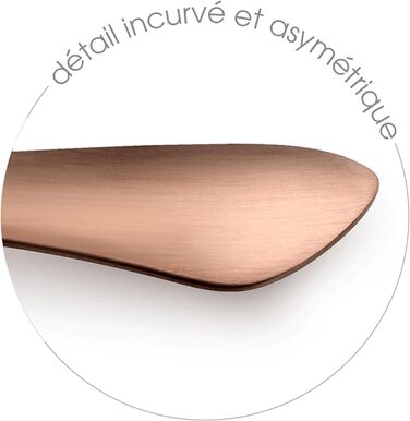 Набір столових приборів Amefa INSTINCT 4 персони Столові прибори PVD матові у вінтажному стилі Набір столових приборів 4 персони нержавіюча сталь 18/0 матова 4 шт. столова виделка, столовий ніж, столова ложка та чайна ложка (мідь, 16 шт. )