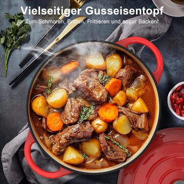 Чавунна форма для запікання 26 см з кришкою Topbooc