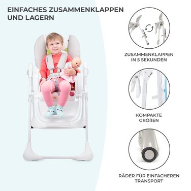 Дитячий стільчик для годування з перших місяців життя YUMMY kk Kinderkraft