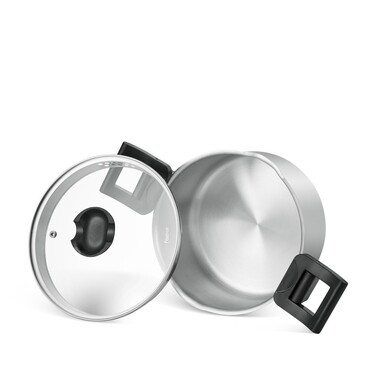 Кастрюля Fissman со стеклянной крышкой TITANIA 3,5 л нержавеющая сталь (5247)