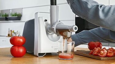 М'ясорубка 2200 Вт з насадкою для сосисок, чорний/сріблястий ProPower Bosch