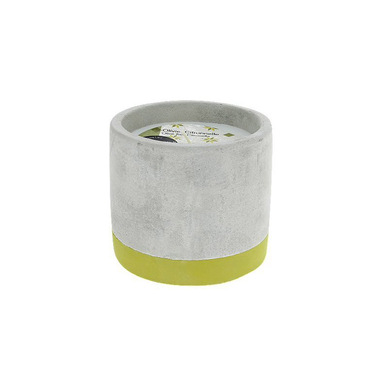 Свічка Bougies La Française у кашпо BETON, олива-лемонграс, 9 х 9 х 7,5 см, 180 г