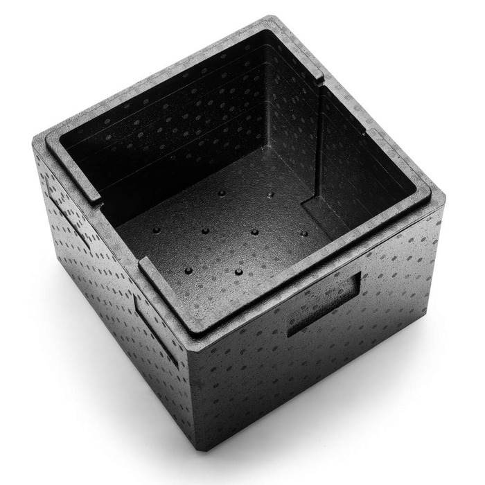 Термохаузер EPP термобокс Pizza Eco Line з кришкою - об&39єм 22 л - 41 x 41 x 23 см - ящик для піци для служби доставки (12,5 л)