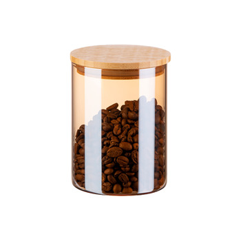 ARDESTO Golden Moon Банка для хранения, 540 мл, Стекло, Бамбук, Круглый, Золотой