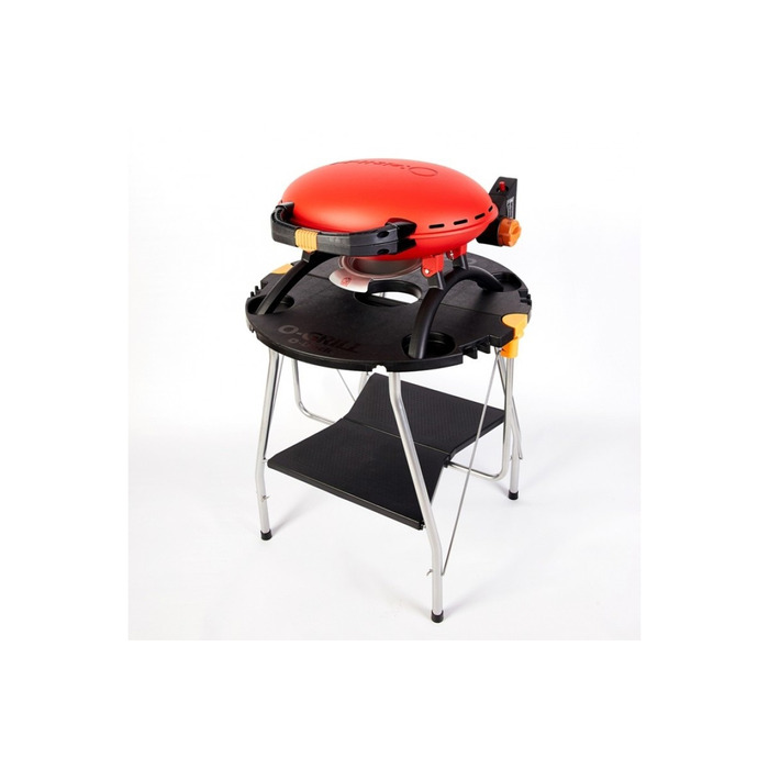 КОМПЛЕКТ Портативний переносний газовий гриль O-GRILL 500, червоний + шланг в подарунок! Код: 011676
